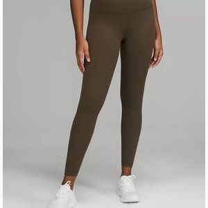 NWOT lululemon wunder under high rise tight size 6 inseam 28 ‘’ inseam olive